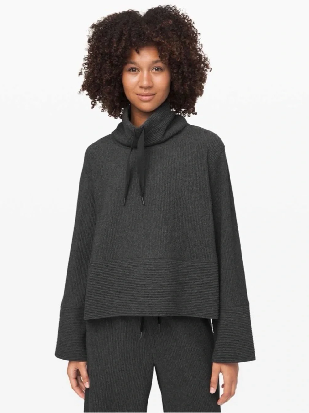Lululemon Retreat Yourself Pullover Sweater Heathered Core Dark Grey M/L